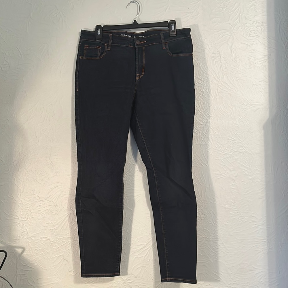 Old Navy Rockstar Dark Wash Mid Rise Skinny